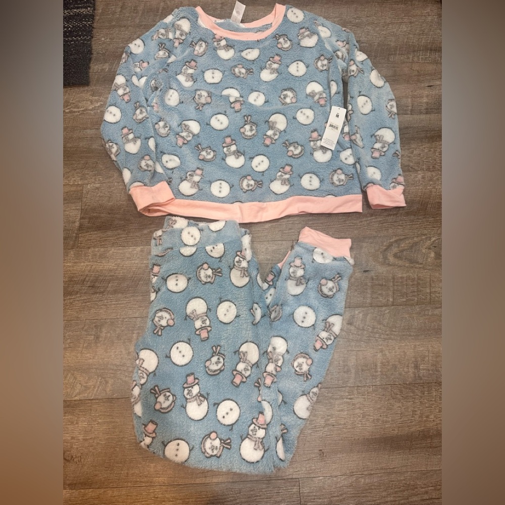 Sleep & Co Blue and Pink Pajama Set with Long Sleeves size M